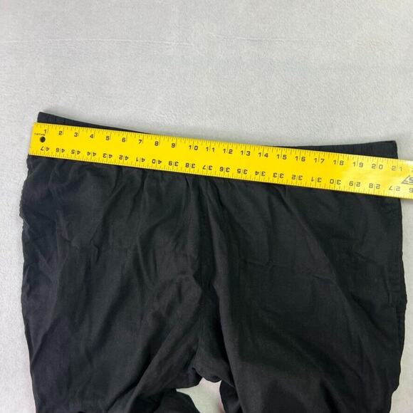 Old Navy Women's Pants Plus Size XXL Black High Rise Straight Linen-Blend - Picture 5 of 9